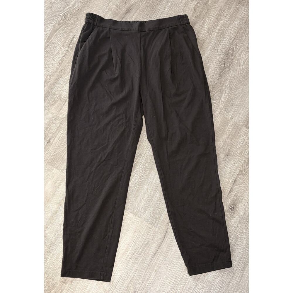 All Saints Aleida‎ Jersey Trousers Sz 6 Black Pull On Professional Work Pants